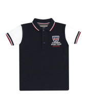 CABOURG POLO MC ENFANT OTAGO MARINE/BLANC