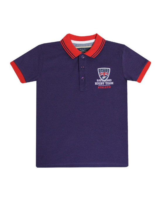 polo enfant Artax Kid framboise Otago rugby