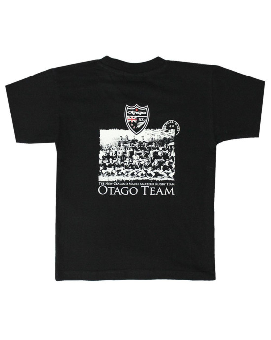 T-shirt Team Otago rugby enfant col rond noir