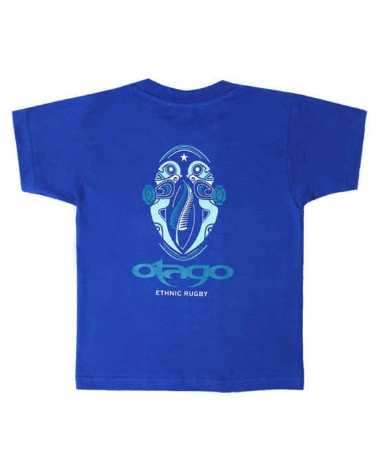 T-shirt Ututu Otago rugby enfant col rond bleu royal