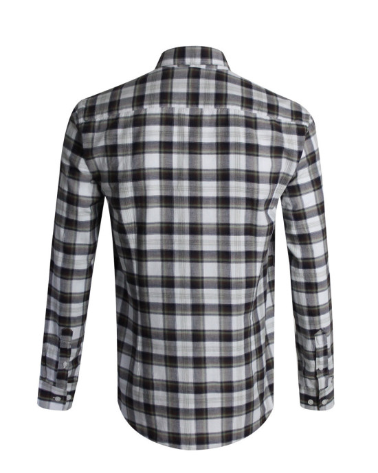 125 CHEMISE ML OTAGO MARINE / ÉCRU