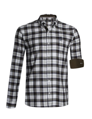 125 CHEMISE ML OTAGO MARINE / ÉCRU