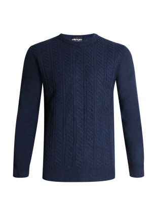 Pull Deauville torsadé Otago rugby bleu marine homme