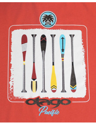 Sérigraphie au dos du tee shirt Paddle Otago paprika pour homme