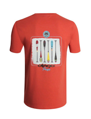 Dos sérigraphie du tee-shirt Paddle Otago paprika