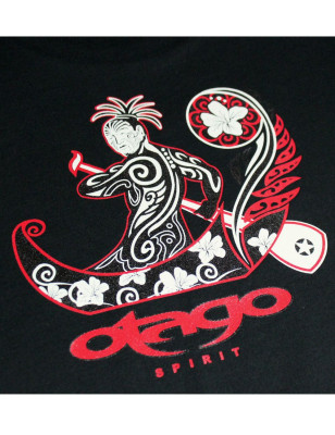 Dos sérigraphié du tee-shirt Wave Otago noir pour homme