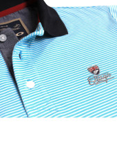 GRIFFAX RAYÉ POLO MC OTAGO BLEU CIEL