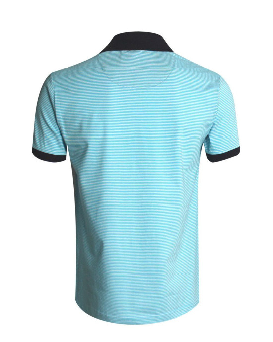 GRIFFAX RAYÉ POLO MC OTAGO BLEU CIEL