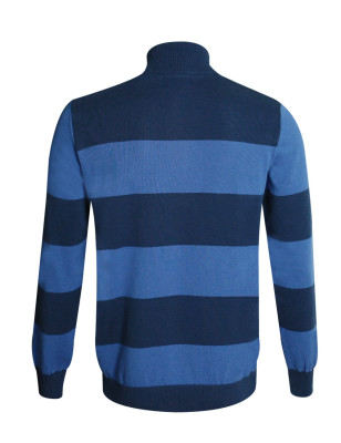 Pull col zip RAYGAN Otago rugby homme rayé marine lavande