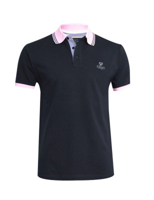 Polo manches courtes Griffax Otago rugby bleu marine homme