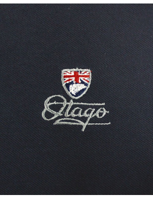 Broderie côté cœur du polo Griffax bleu marine pour homme