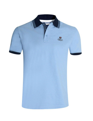 Polo manches courtes Griffax Otago rugby bleu ciel homme