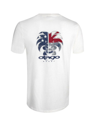 Tee-shirt Tikland Otago rugby coton Bio ivoire pour homme