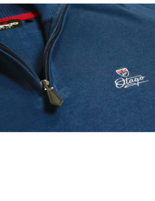 Détail produit du pull Bologne Otago bleu marine pour homme