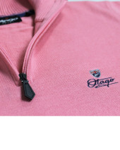 BOLOGNE PULL COL 3/4 ZIP OTAGO ROSE