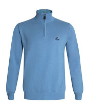 BOLOGNE PULL COL 3/4 ZIP OTAGO BLEU CIEL BOLOGNE PULL COL 3/4 ZIP OTAGO BLEU CIEL