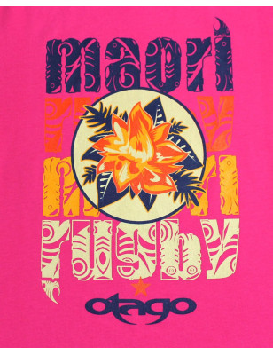 Dos sérigraphié du tee shirt Flower Otago framboise sorbet pour homme