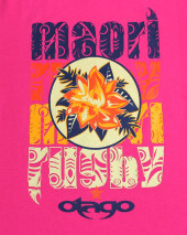 25 FLOWER TEE SHIRT OTAGO RASPBERRY SORBET