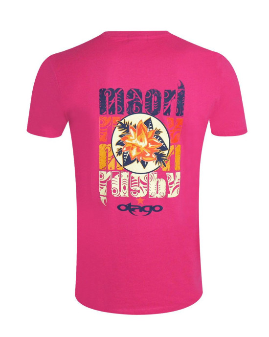 25 FLOWER TEE SHIRT OTAGO RASPBERRY SORBET