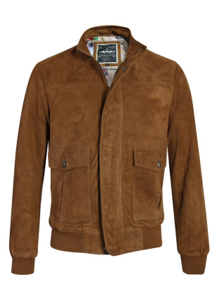 Veste cuir Epsi Otago rugby cognac homme