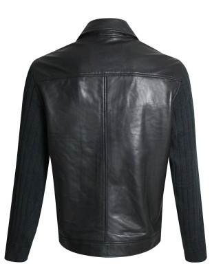 Dos la veste cuir Buck Otago noir pour homme