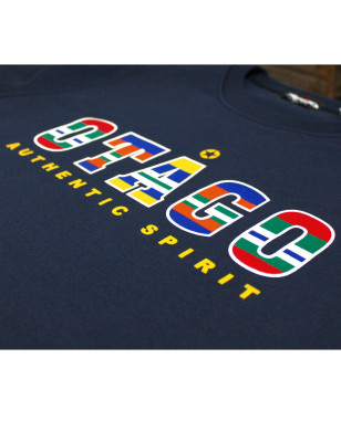 sérigraphie du Sweat Jamako col rond Otago rugby bleu marine pour homme