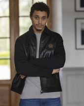 24 BUCK VESTE CUIR OTAGO NOIR