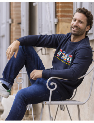 JAMAKO SWEAT COL ROND OTAGO BLEU MARINE