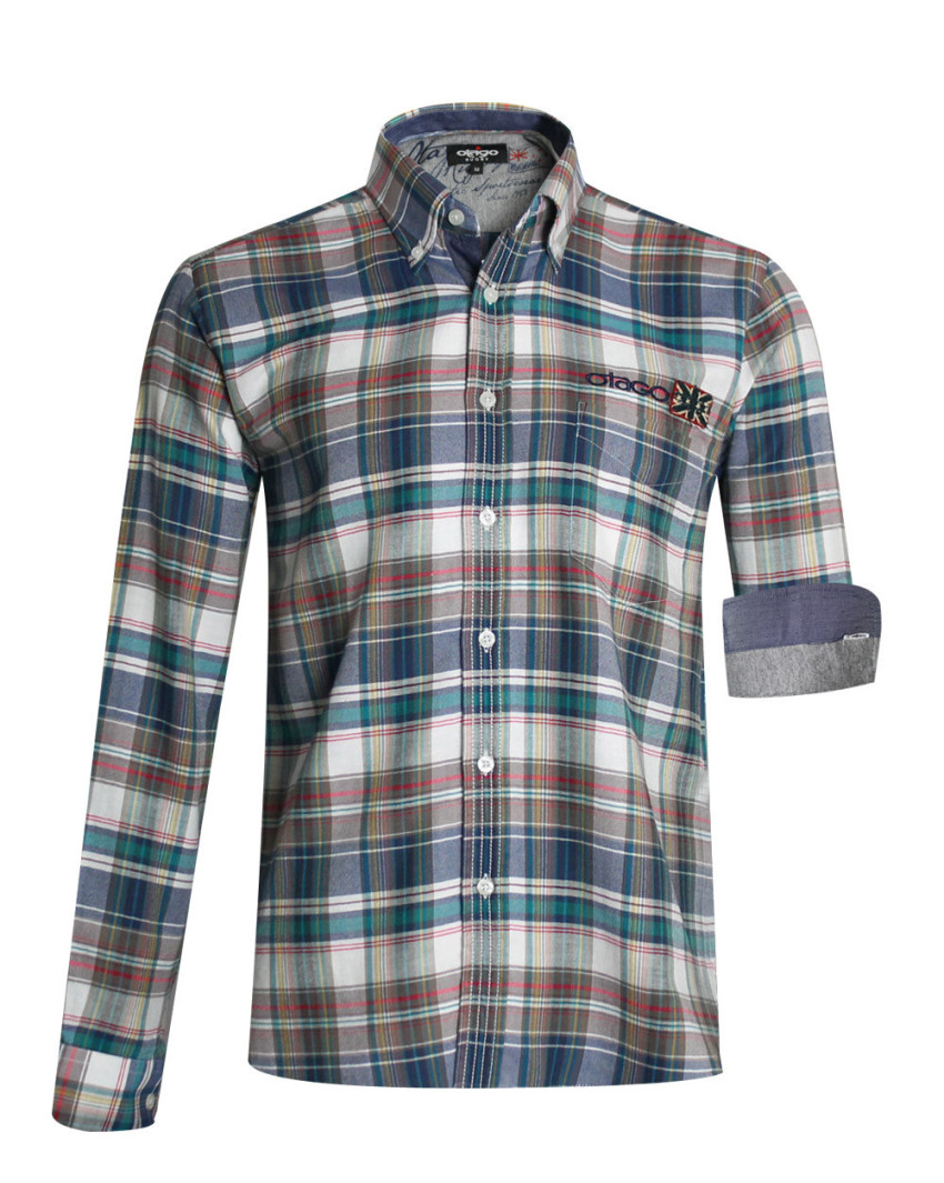 NEVADA CHEMISE ML CARREAUX OTAGO VERT FONCÉ