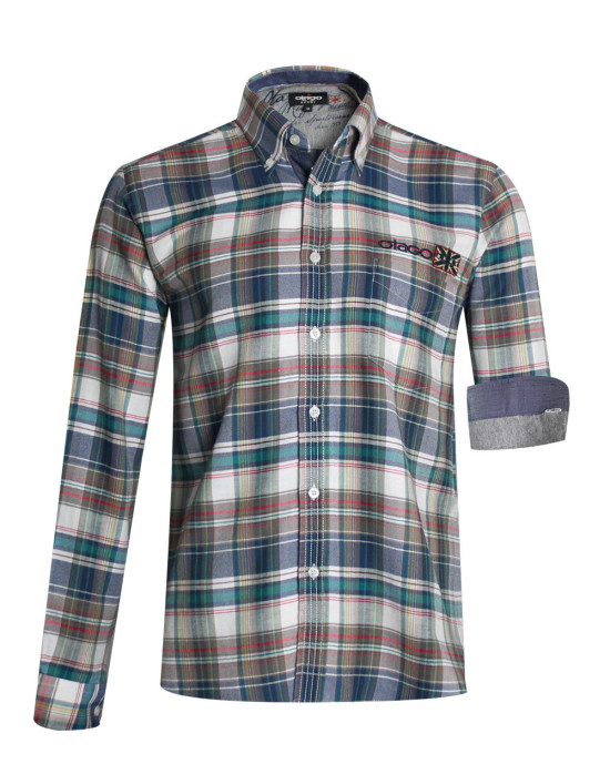 chemise NEVADA CARREAUX manches longues Otago rugby vert foncé pour homme