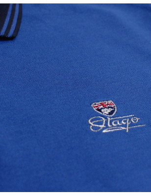 Détails produit du polo Griffax bleu roi pour homme