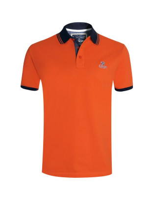 Polo manches courtes Griffax Otago rugby orange pour homme