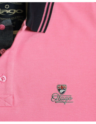 Broderie côté cœur du polo Griffax glory rose pour homme