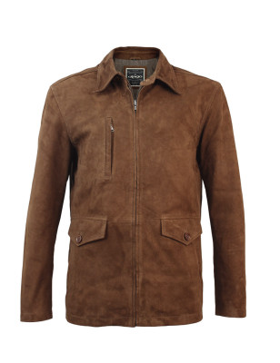 Veste en cuir SUEDE Otago marron HOMME