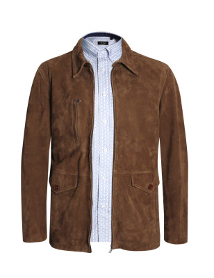 SUEDE VESTE CUIR OTAGO MARRON