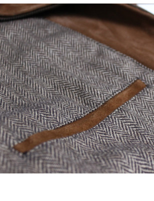 Veste en cuir SUEDE Otago marron HOMME