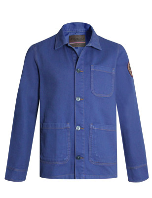 face de la Veste toile boutonnée Hobart otago rugby bleu klein pour homme