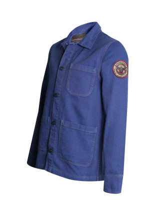 profil de la Veste toile boutonnée Hobart otago rugby bleu klein pour homme
