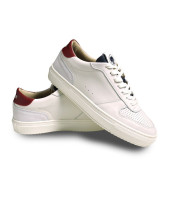 BASKETS CUIR LENNY OTAGO BLANC/BLEU/ROUGE BASKETS CUIR LENNY OTAGO BLANC/BLEU/ROUGE