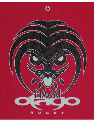 Dos sérigraphié du tee shirt Lang Otago hibiscus bordeaux pour homme