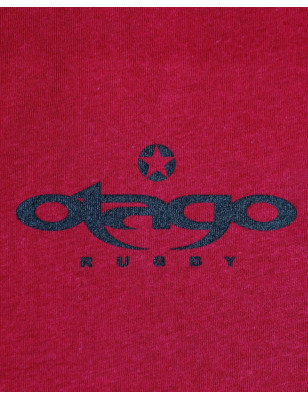 Sérigraphie sur le devant du tee shirt Lang Otago hibiscus bordeaux pour homme