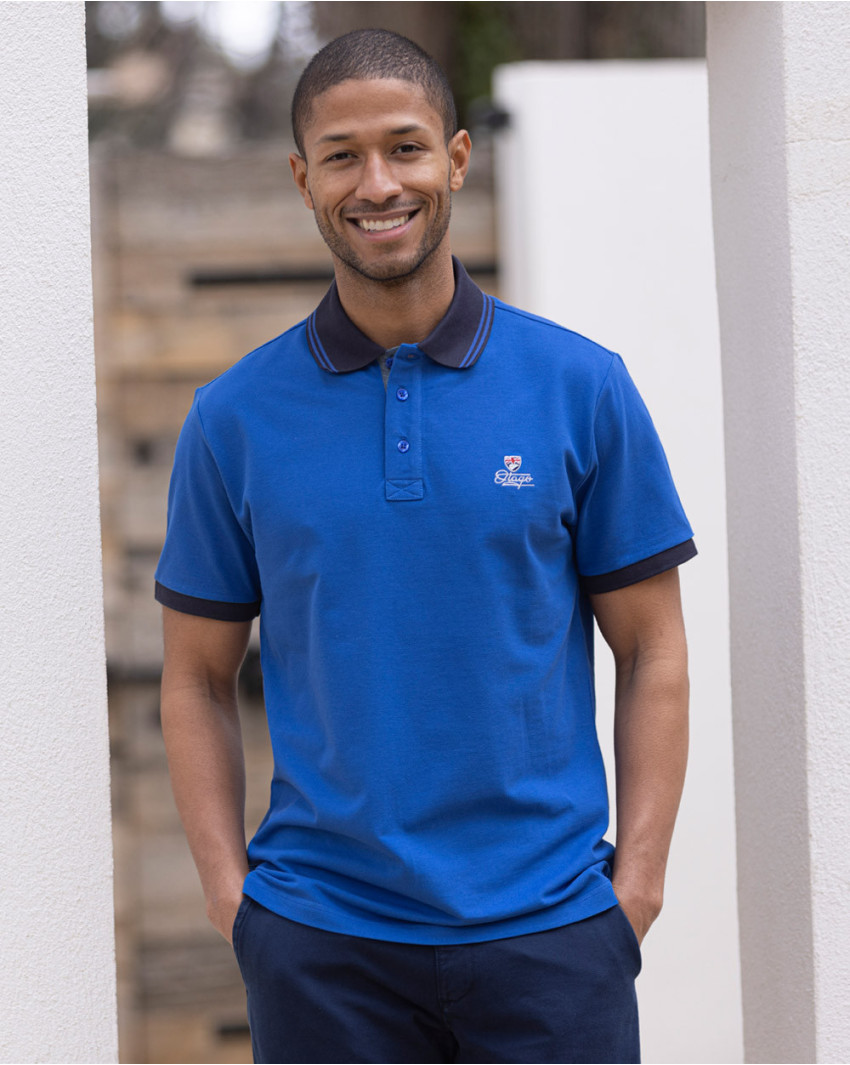 GRIFFAX POLO MC OTAGO SURF BLEU ROI