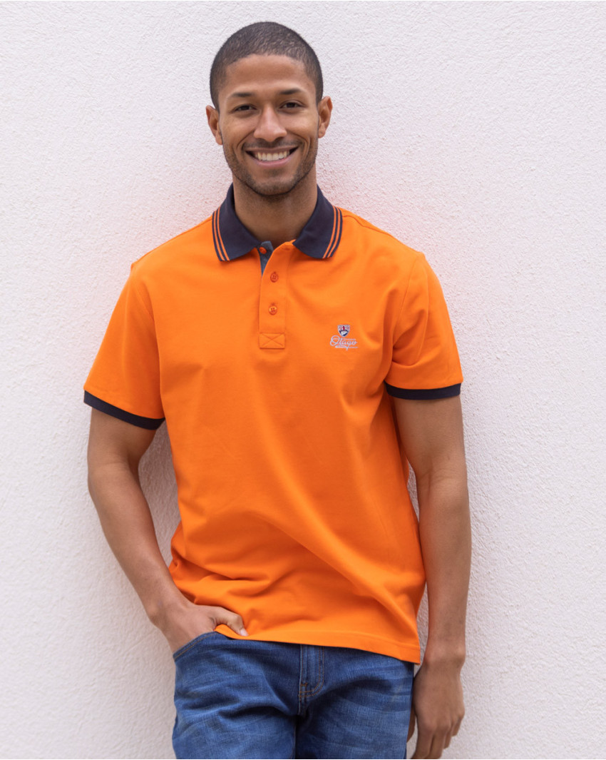 GRIFFAX POLO MC OTAGO VERMILLON ORANGE