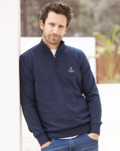 BOLOGNE PULL COL 3/4 ZIP OTAGO BLEU MARINE BOLOGNE PULL COL 3/4 ZIP OTAGO BLEU MARINE