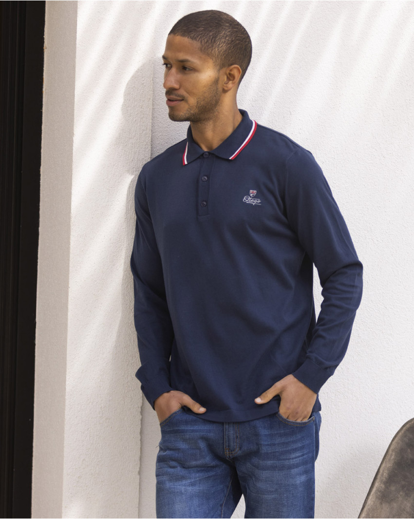 NESTON PULL COL POLO OTAGO BLEU MARINE NESTON PULL COL POLO OTAGO BLEU MARINE