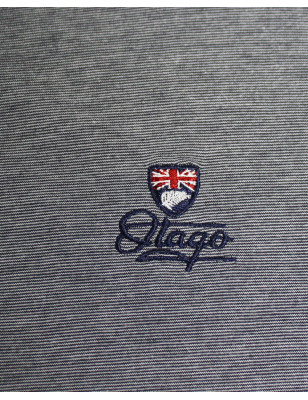 Broderie côté coeur du polo Filafil bleu marine pour homme