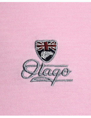 Broderie côté coeur du polo Filafil rose pour homme