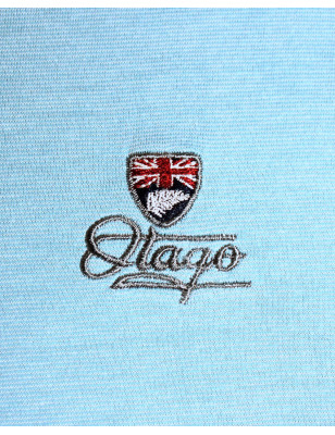 Broderie côté coeur du polo Filafil light denim pour homme