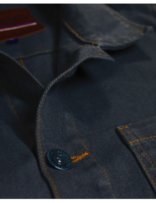 Veste Toile Boutonnée Hobart Otago Rugby bleu marine pour Homme