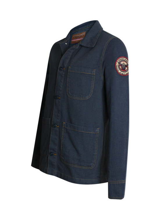 Veste Toile Boutonnée Hobart Otago Rugby bleu marine pour Homme
